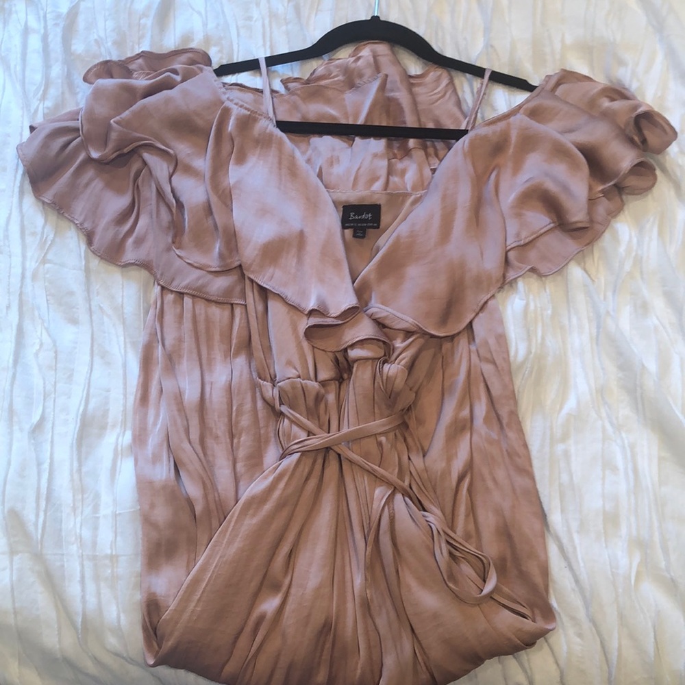 Bardot Bea Ruffle Dress - Pink